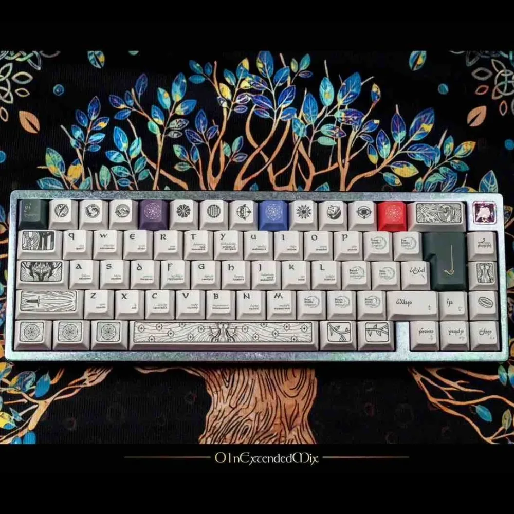 

Silmarillion Theme Keycap Set 288Key PBT Custom Retro Minimalist Keyboard Cap Cherry Profile KeyCap for Mechanical Keyboard Gift