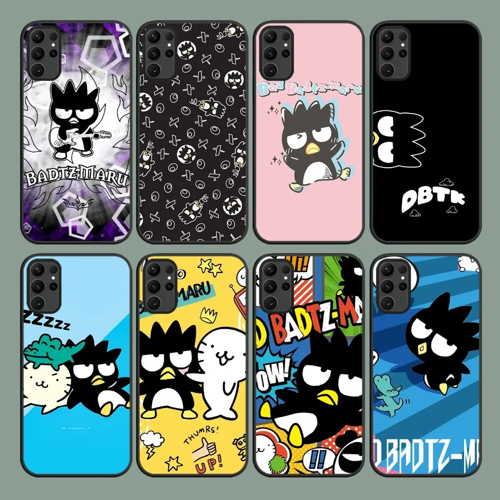 MINISO Sanrio Cute BAD B-BADTZ-MARU Phone Case For Samsung Galaxy S24 S22 S23 S30 Note 20 10 Plus Lite FE ULTRA Shell