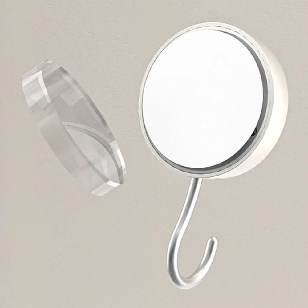 2 قطعة خطاف لاصق دوار قوي مقاوم للماء وقابل للإزالة على الحائط من البلاستيك القابل للتعديل