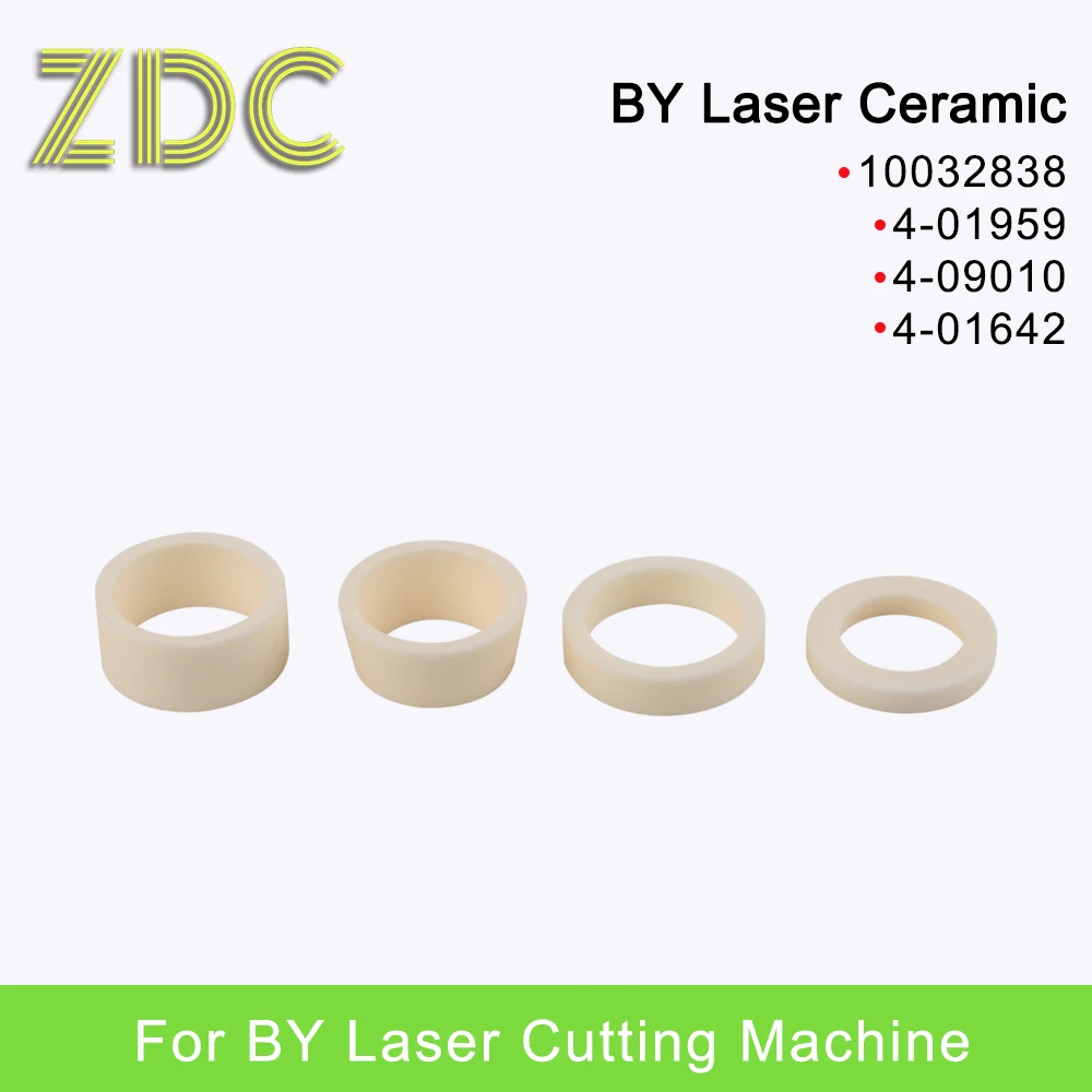 

ZDC 10Pcs/Lot BY Ceramic Ring Parts Nozzles Holder 4-01642 4-01959 4-09010 10032838 For BY Laser Cutting Machine Head