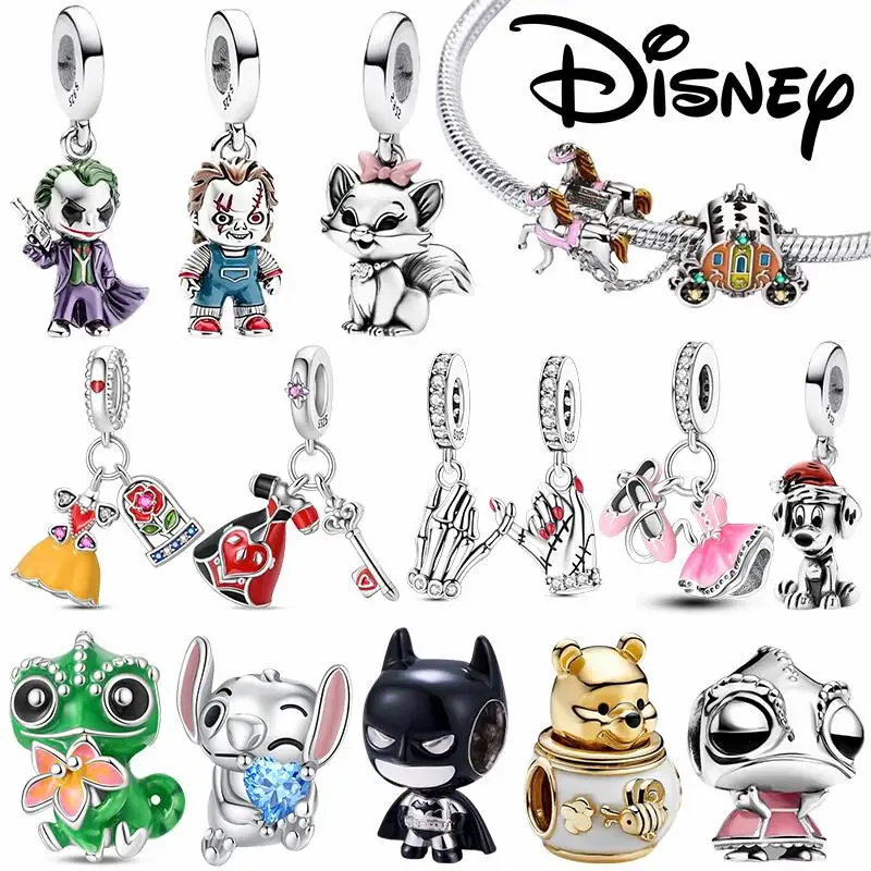 

925 Silver Disney Princess Dress&Pascal New Charms Pendants Fit For Necklace Original Bracelet DIY Festival Women's Party Gifts