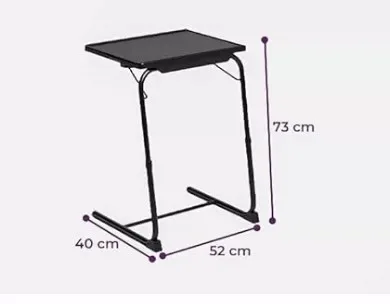Portable Folding Bedside Desk Height Adjustable Compact Laptop Stand for Bedroom Home Office Study
