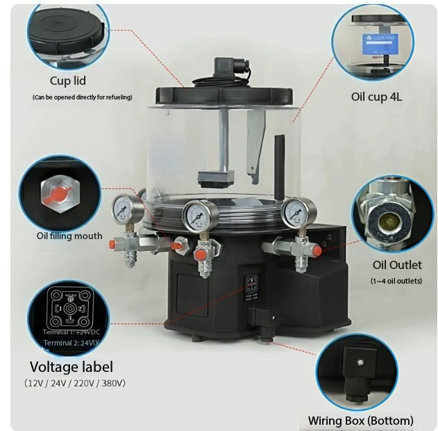 50W 12V Automatic Grease Central System 24V Electric Grease Lubrication Pump for Excavator