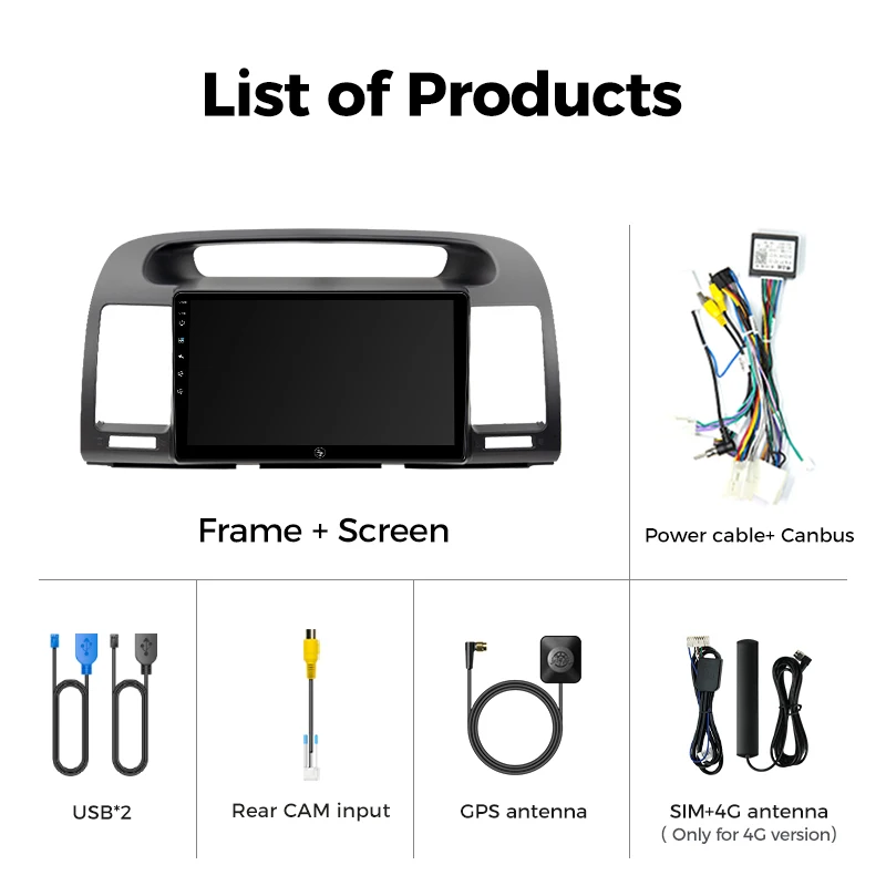 Ainavi Car Radio For Toyota Camry 5 2002 - 2006 XV30 Wireless Carplay Multimedia Radio Video Player Android Auto GPS DSP 48EQ