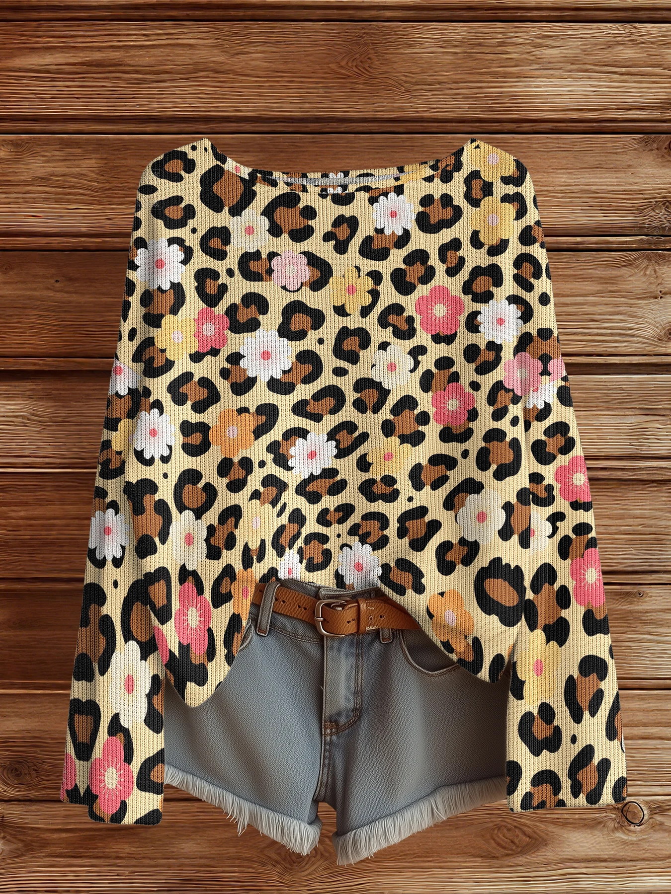 

Autumn Winter leopard Sweater Women Vintage Pullover Sweaters Knit Top Merch Fashion Casual HipHop Chic Jumpers