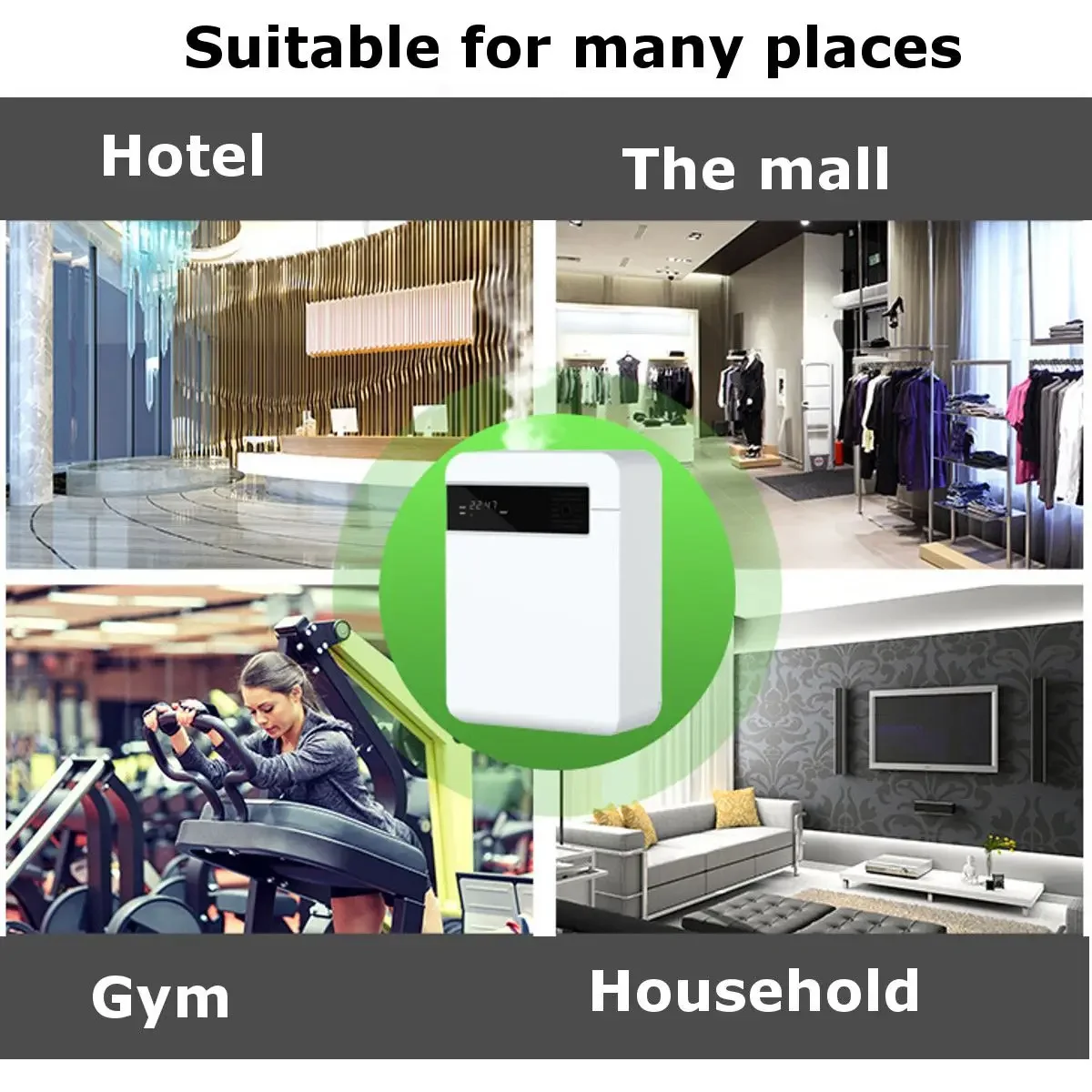 Máquina elétrica do pulverizador do difusor do aroma, óleo essencial, umidificador do ar, purificador do ar, casa, escritório, hotel, 150ml