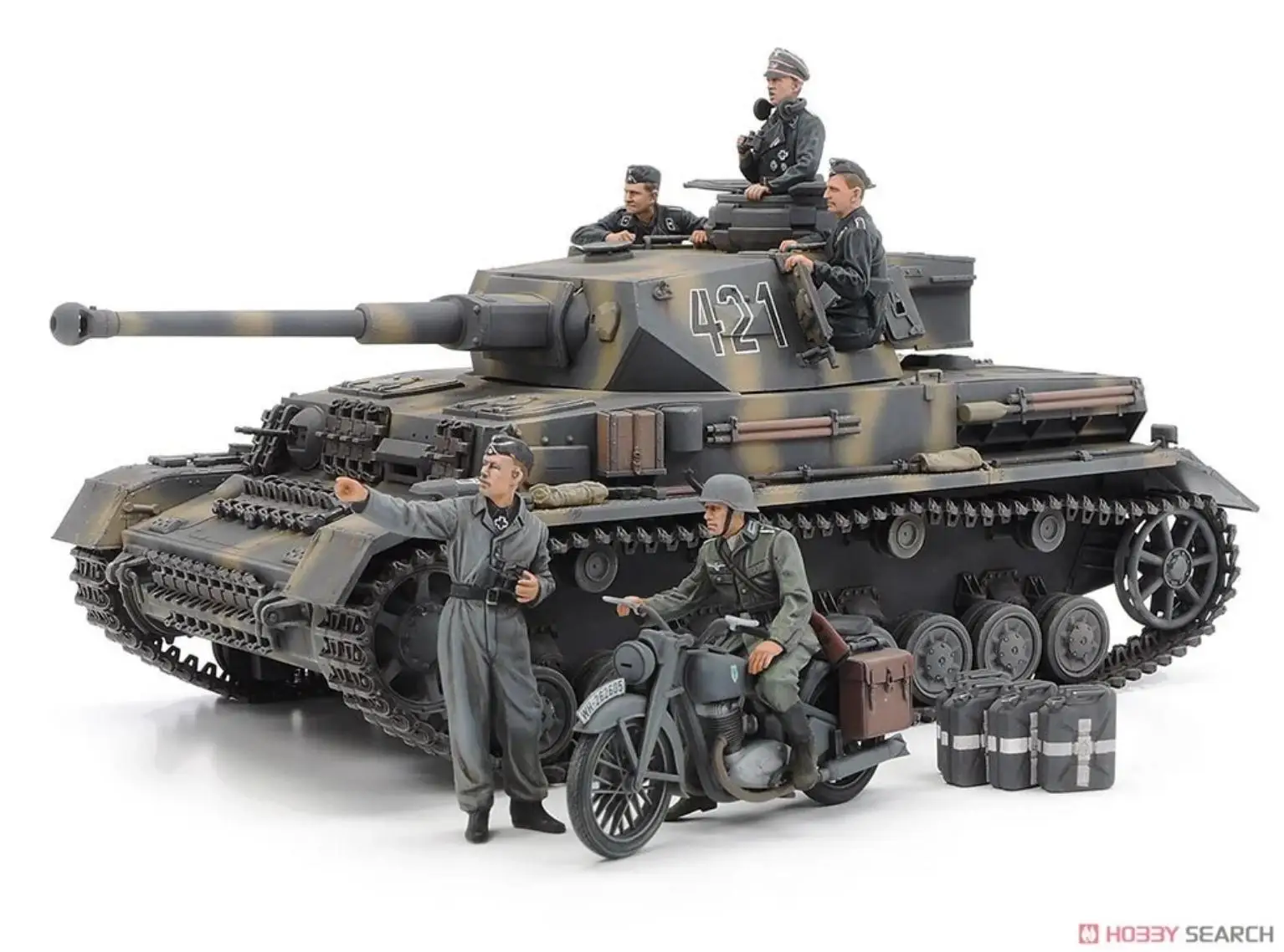 Tamiya TA25209 1/35 GERMAN TANK PANZERKAMPFWAGEN IV Ausf.G EARLY PRODUCTION & MOTORCYCLE SET `EASTERN FRONT`