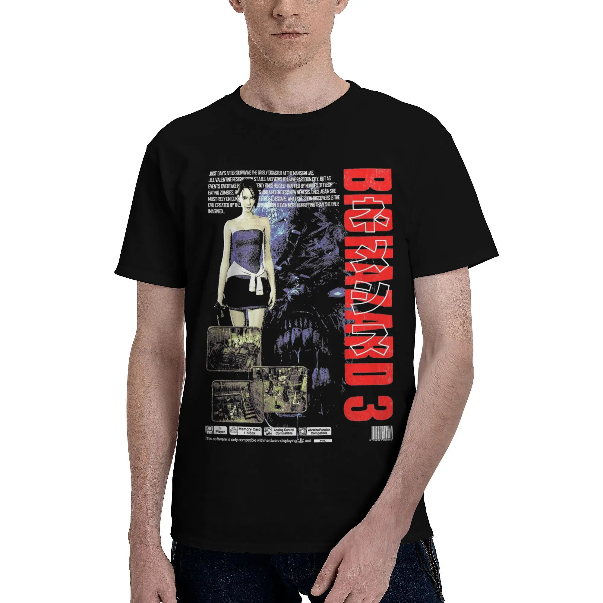 Printed Resident-Evils BIOHAZARD 3 T-Shirt Unisex O-neck Short Sleeve Tops  Cotton Summer Clothing