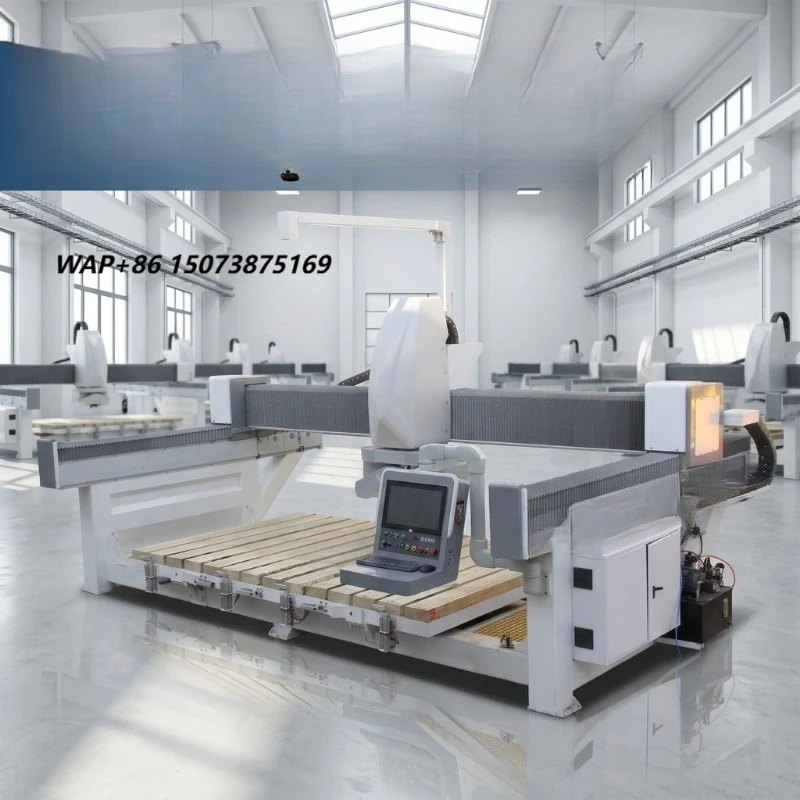 OMC Five-axis 5 Axis Water Jet Bridge Saw Stone Cutting Machine for Countertop Making