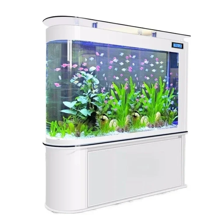 

Fish tank aquarium living room large household ecological glass aquarium goldfish tank screen entrance 1 meter long, side filter