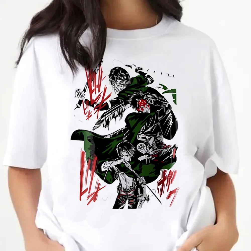 Attack on Titan shirt teen cutecore streetwear gothic Psychedelic summer top tees gothic Psychedelic graphic