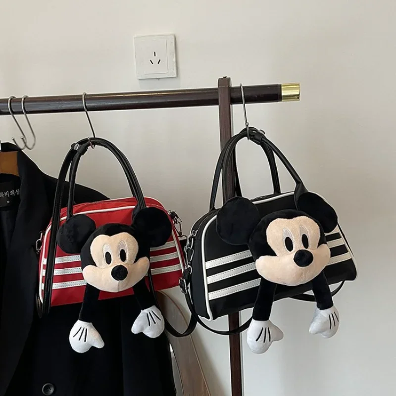 Disney New Mickey Mouse Cartoon Tote Cute and Lightweight Large Capacity Shoulder Pad Casual Stain Resistant Single-Shoulder Bag