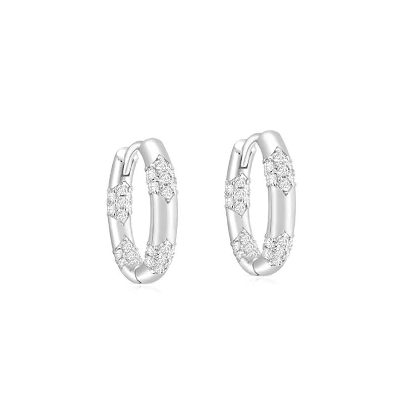 TIANDE Gold Color Snowflake Pattern Hoop Earrings for Women Luxury Zircon Piercing Hoop Earrings 2023 Fashion Jewelry Wholesale
