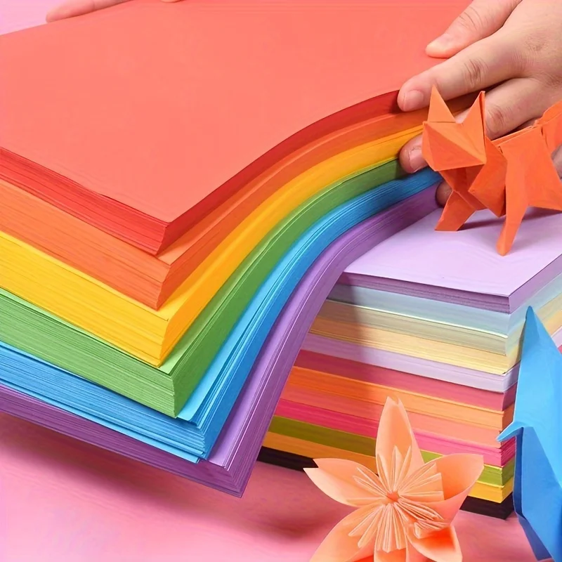 50pcs/100pcs Color A4 Paper 10 Color Copy Paper Printing Paper Color Hand Folding Paper
