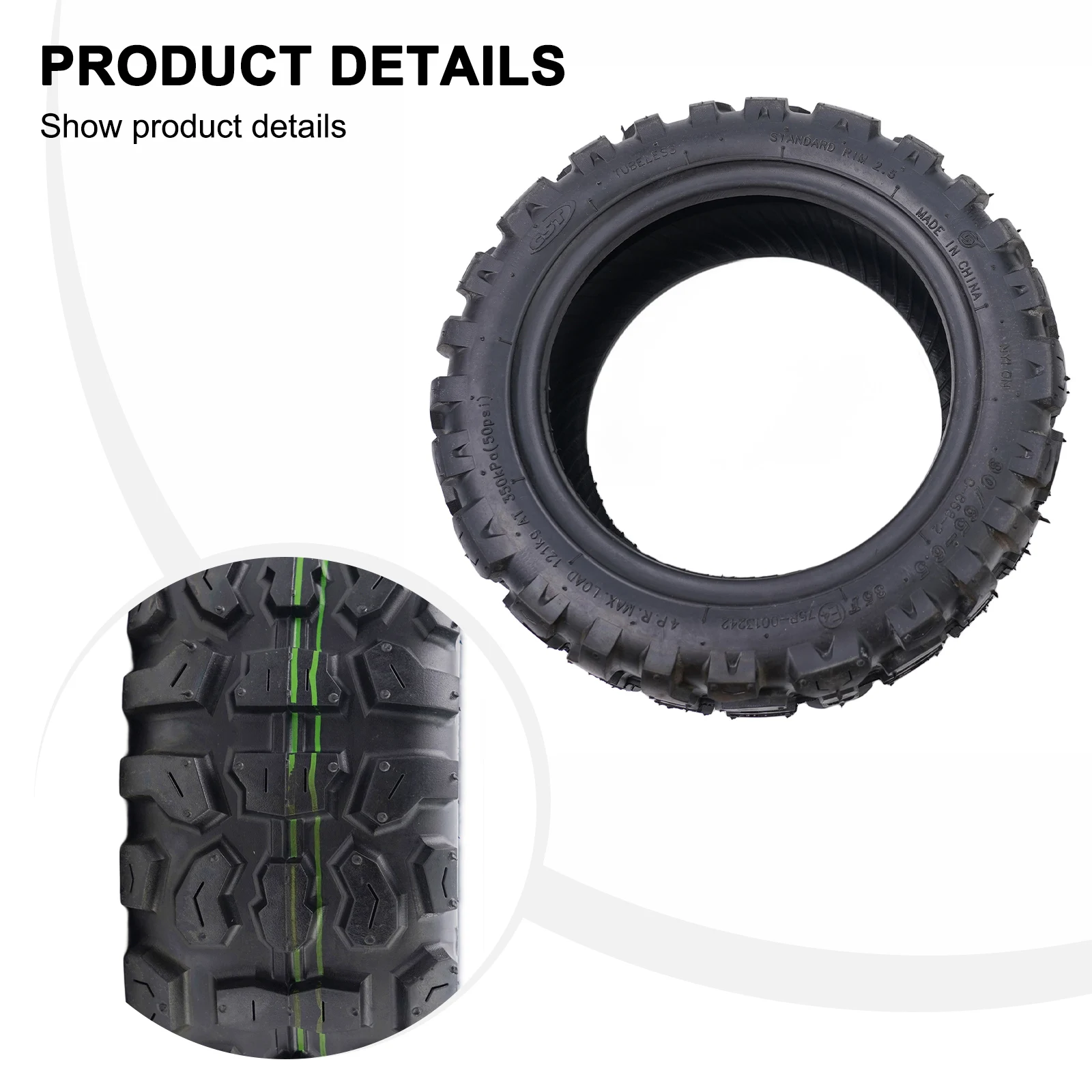 

11inch 90/65-6.5 Tubeless Tyre For 11x Electric Scooter SelfRepair Tyre Wear-resistant Off-Rode Tire Replace Scooter Parts