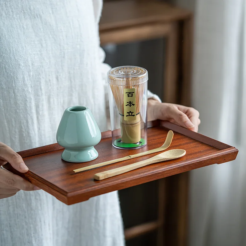 Japanese Matcha Tea Set Multifunction Matcha Powder Kit Handmade Whisk Accessories Holder Tea Lovers Tea Brush Tea Spoon