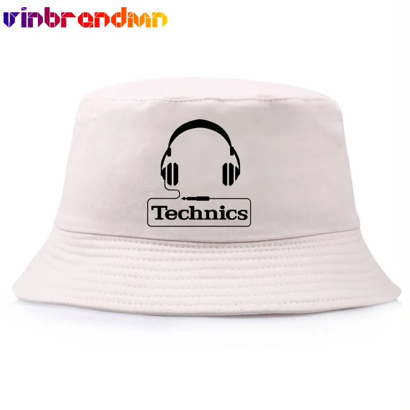 Technics Men's Cap Panama New cap Dj 1200 Turntable Music House Techno Electronic Hat Sun visor Men Hip Hop Bucket Fishing Hats