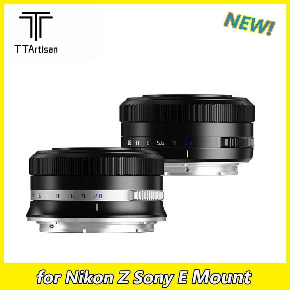 

TTArtisan 27mm F2.8 APS-C Auto Focus Lens for Nikon Z Sony E Mount Z50 ZFC Z30 A5000 A5100 NEX-3 NEX-3R NEX-5T