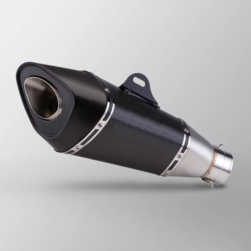 Universal 60mm Motorcycle Exhaust R11 Muffler For RS660 CBR600RR CB500F F900R C400GT NSS750 Tiger 900 NX500 T700 XV950 Rebel 300