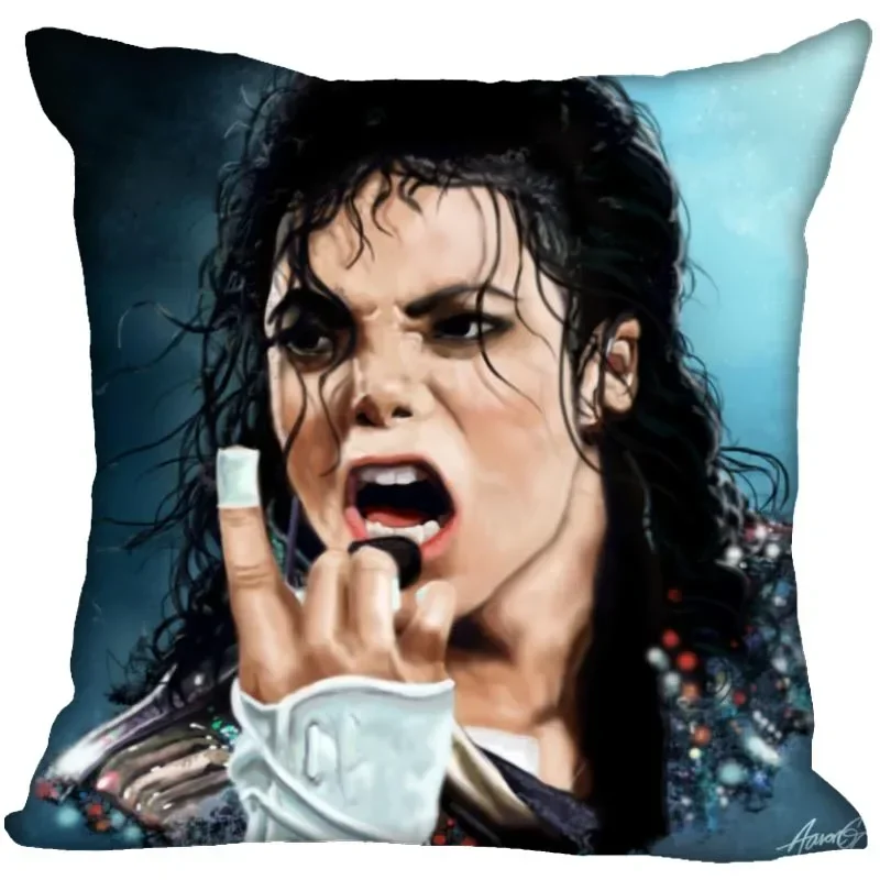 Poszewka na poduszkę Michael Jackson na poduszki dekoracyjne do domu niewidoczne poszewki na suwak 45x45cm