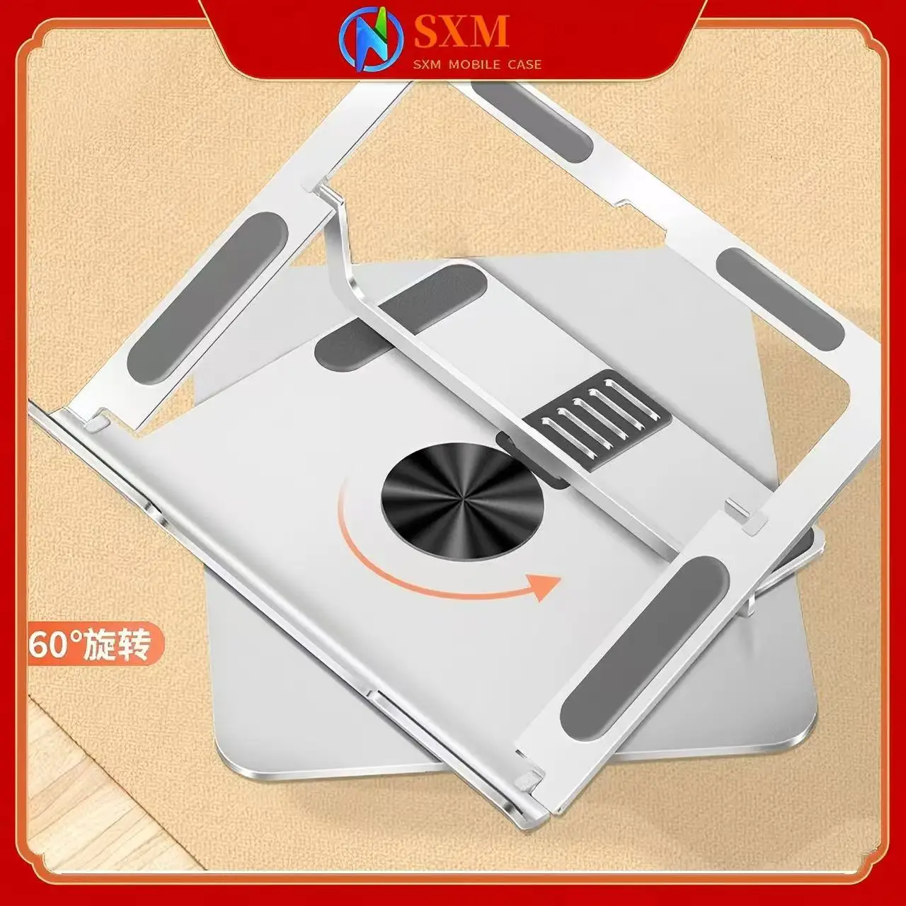 360 rotating metal aluminum alloy folding lifting adjustment heat dissipation multi-level adjustment desktop support frame