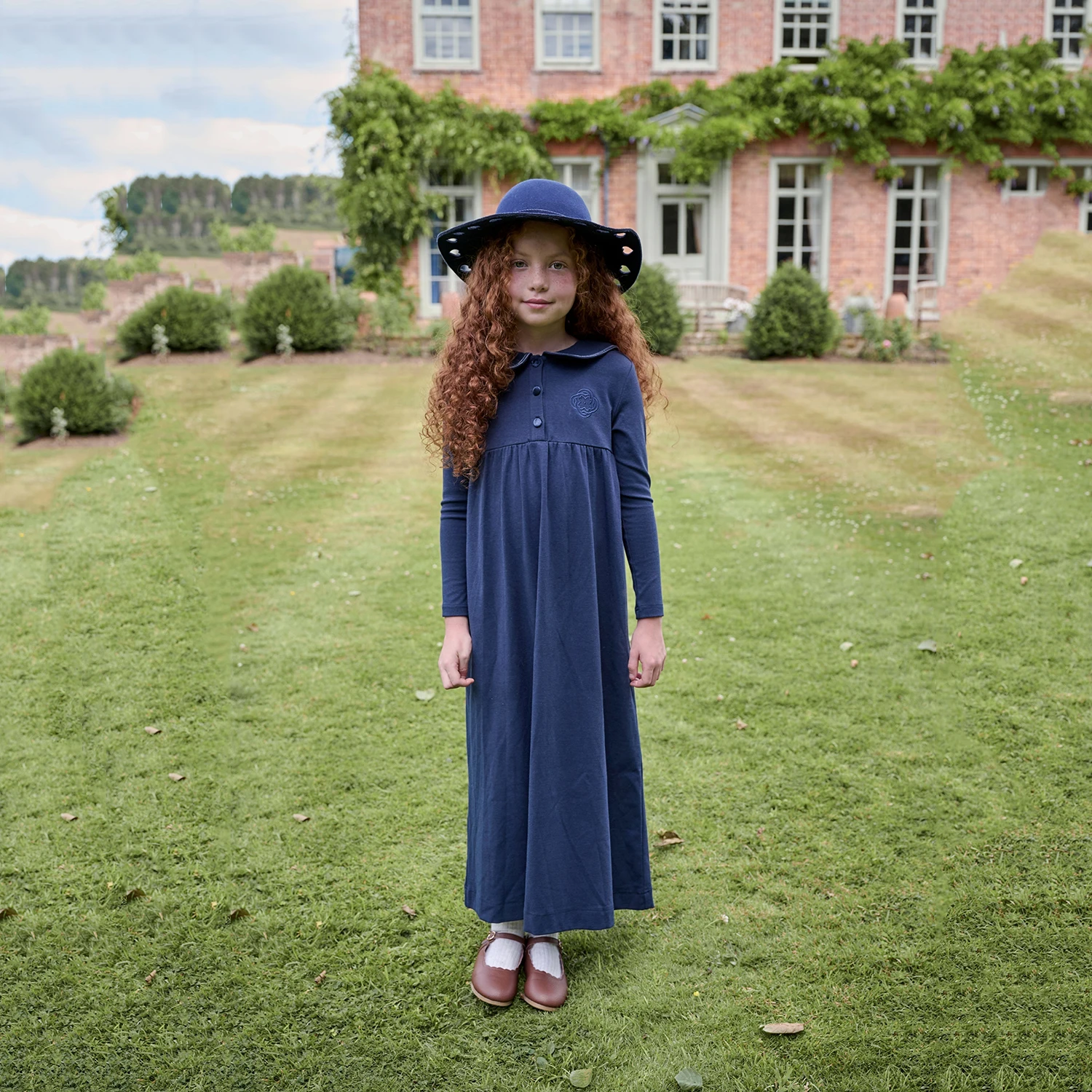 AS Sailor Collection AW25 Girls Robes Dress Embroidery Navy Collar Baby Romper Brothers Sisters Family Matching