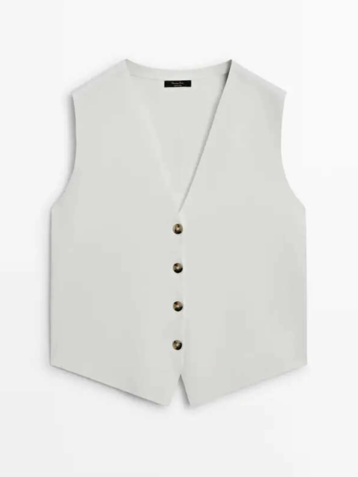 MD Dames Zomer 2025, Nieuwe V-hals Witte Ruis Afslanken Woon-werkverkeer Svel lectual Gebreid Open Vest Vest
