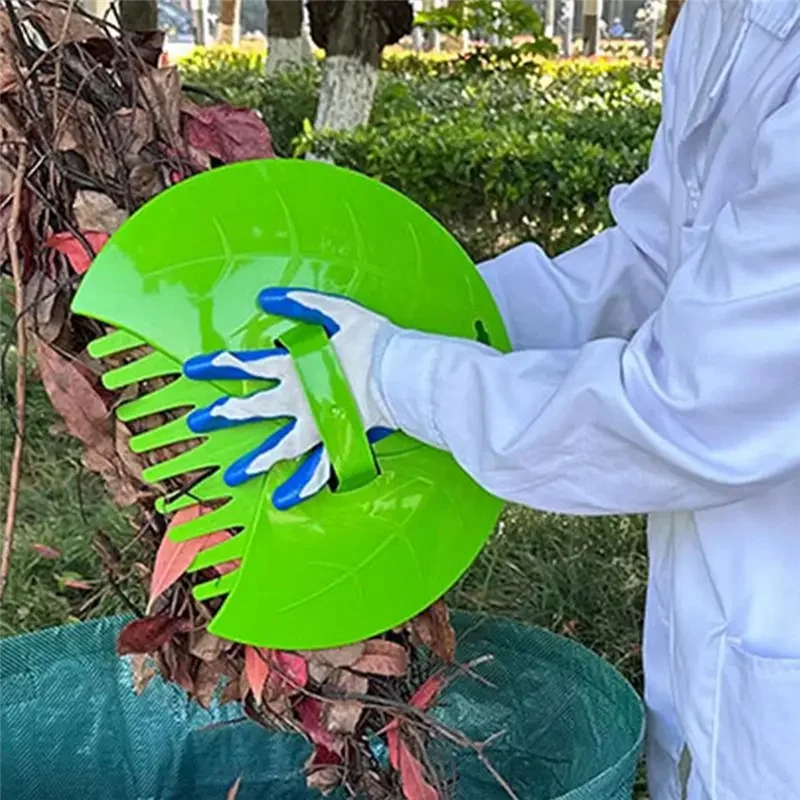 

A01F-Leaves Claw 2Pcs Garden Leaves Scoops Hand Rakes Multipurpose Leaves Cleaning Tongs Large Leaves Collector Leaves Picker