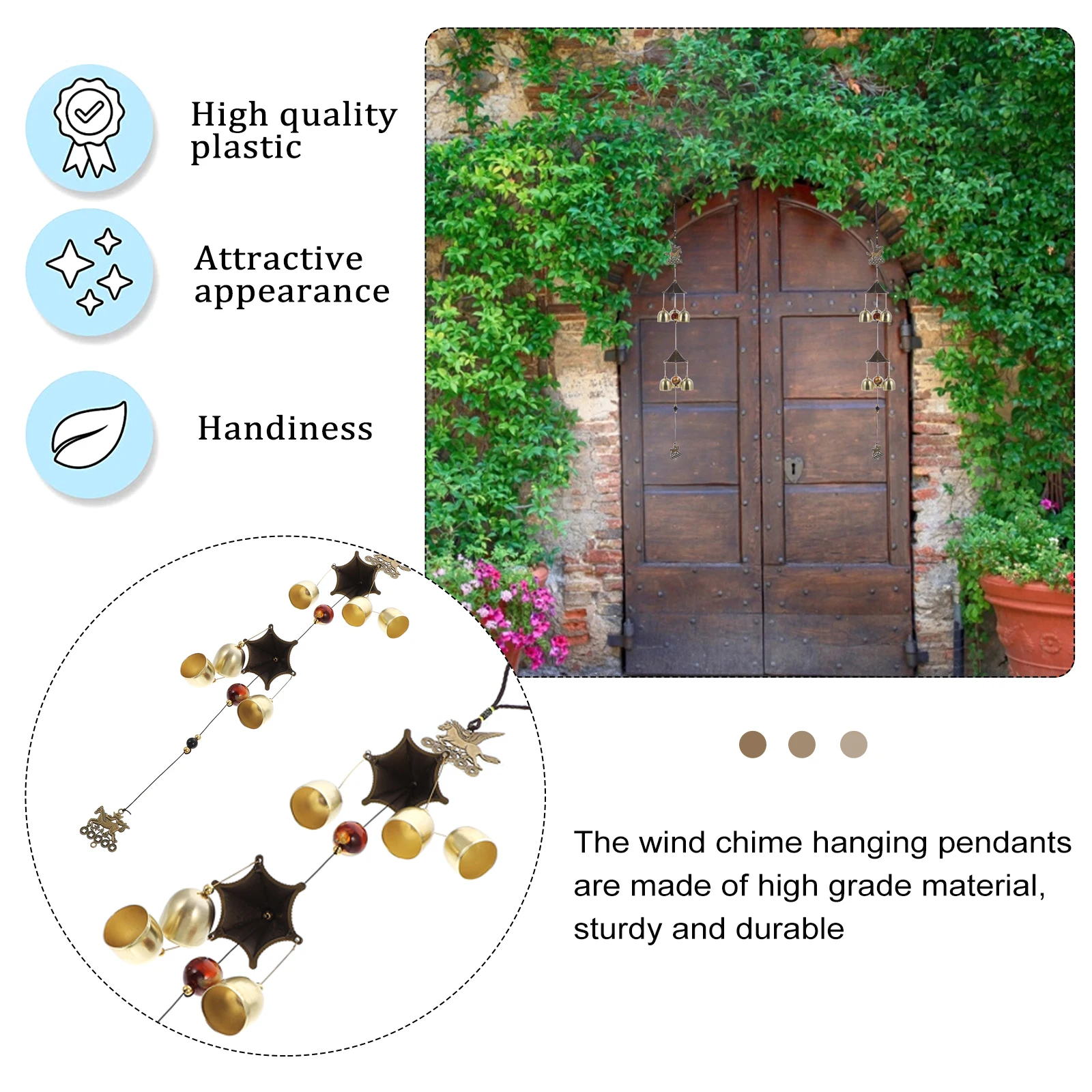 

Tuned Wind Chimes nament Golden Horse Metal Music Decor Durable Outdoor Hanging Gifts Flying Horse Bells Home Decor Zinc