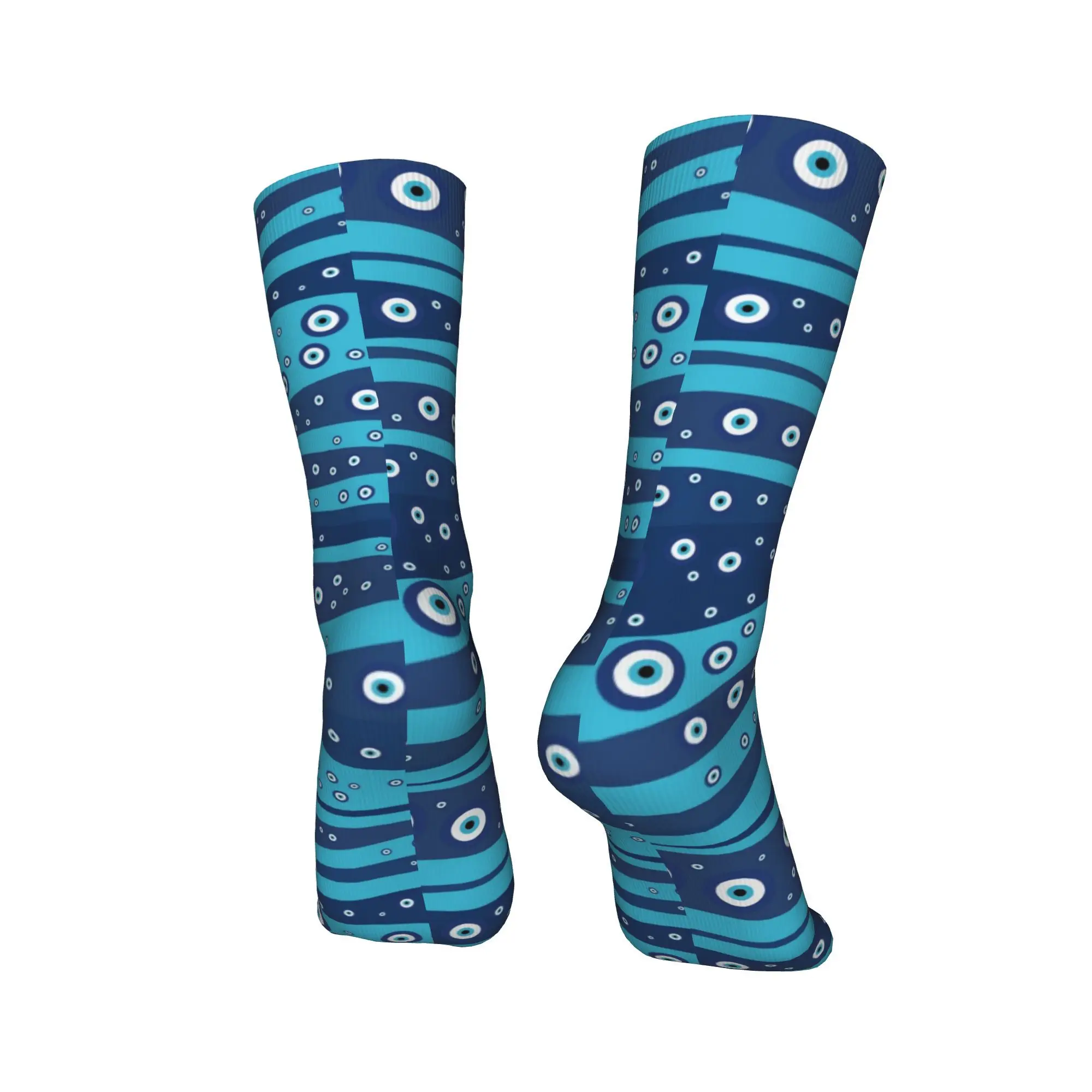 Kaos Kaki Motif Mata Jahat Turki, Kaos Kaki Lucu untuk Pasangan, Kaos Kaki Bernapas untuk Musim Gugur, Kaos Kaki Anti Selip untuk Lari, Ide Hadiah