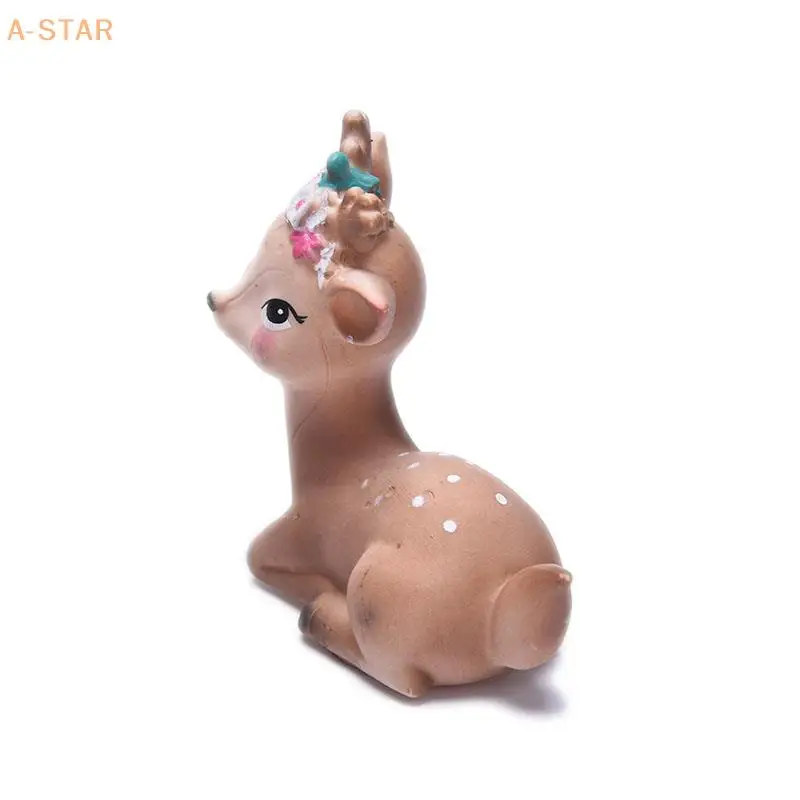 1PC PVC Multicolor Cute Sika Deer DIY Home Decoration Wedding Party Baking Cake Decoration Decoration