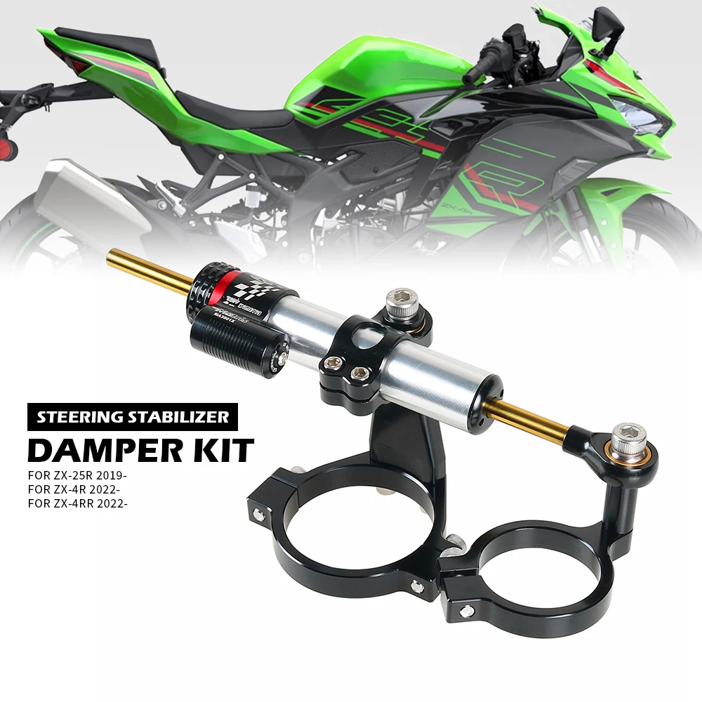 

Motorcycle Accessories CNC Stabilizer Damper Mounting Bracket For KAWASAKI ZX4R ZX-4R ZX-4RR ZX-25R NINJA 4R SE