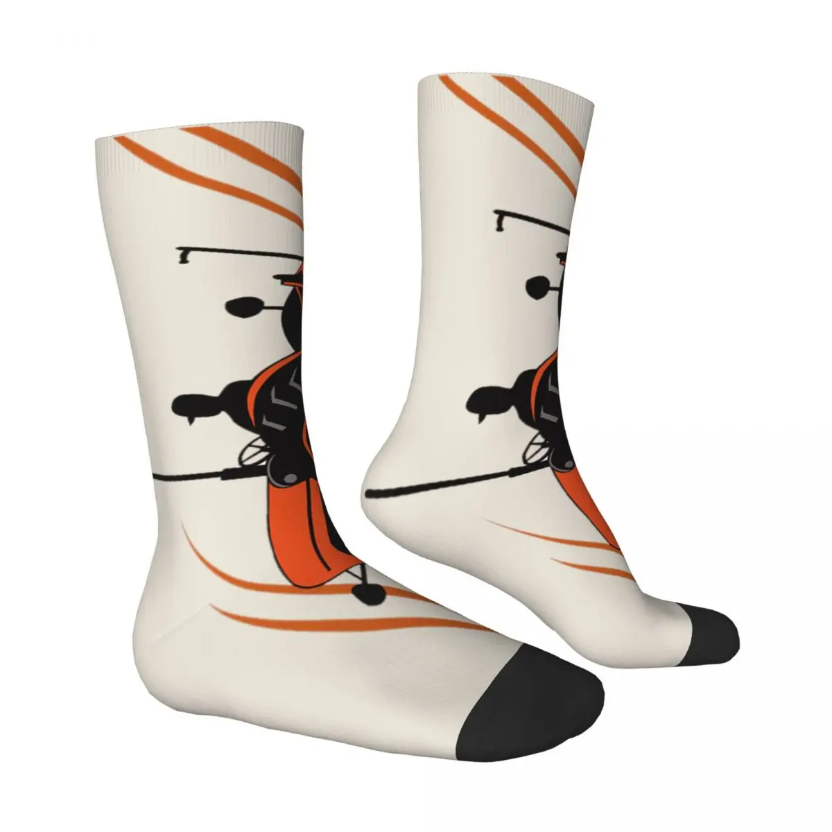 Meias de trator agrícola cor laranja para homens e mulheres, presentes bonitos, primavera, verão, outono, inverno