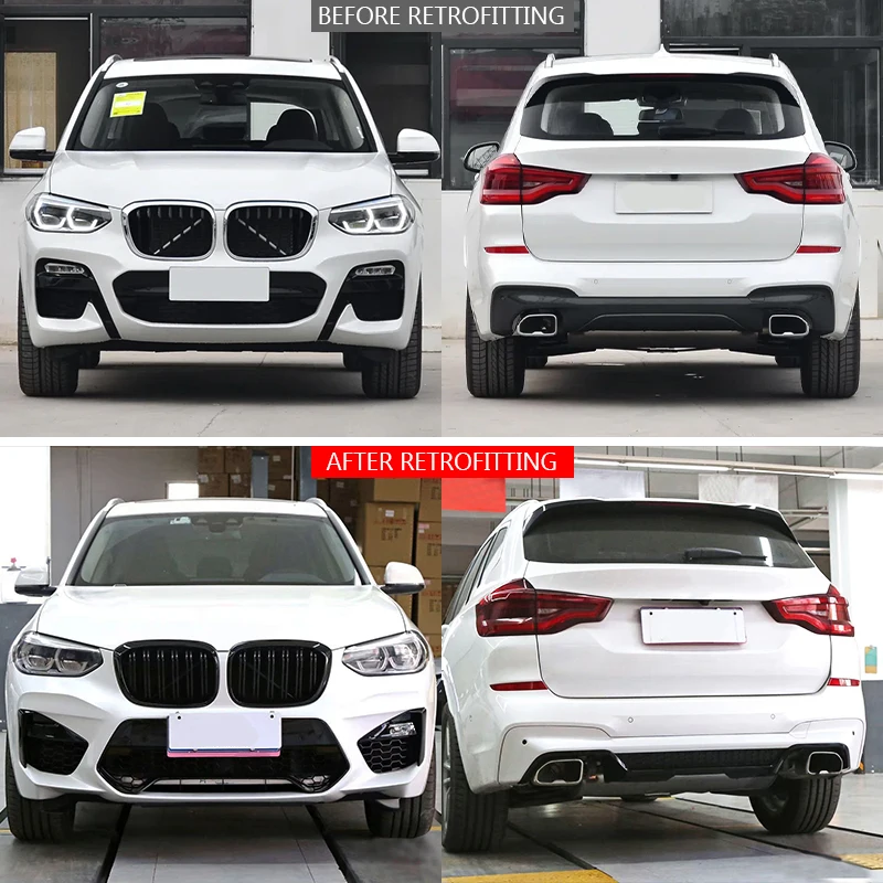 2017-2024 G01/G08 New Proportional Body Kit with Fog Light Cut-Outs Front/Rear Bumpers for Car Upgrade for X3 2