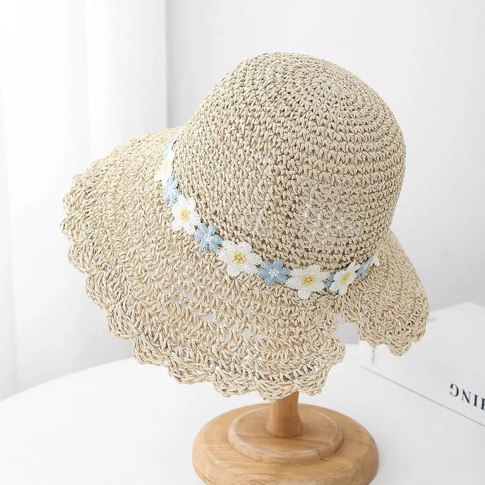 

2025 Summer Must-Have! Japanese-Korean Style Sweet Cute Flower Bucket Hat for Women - Perfect for Seaside Vacations