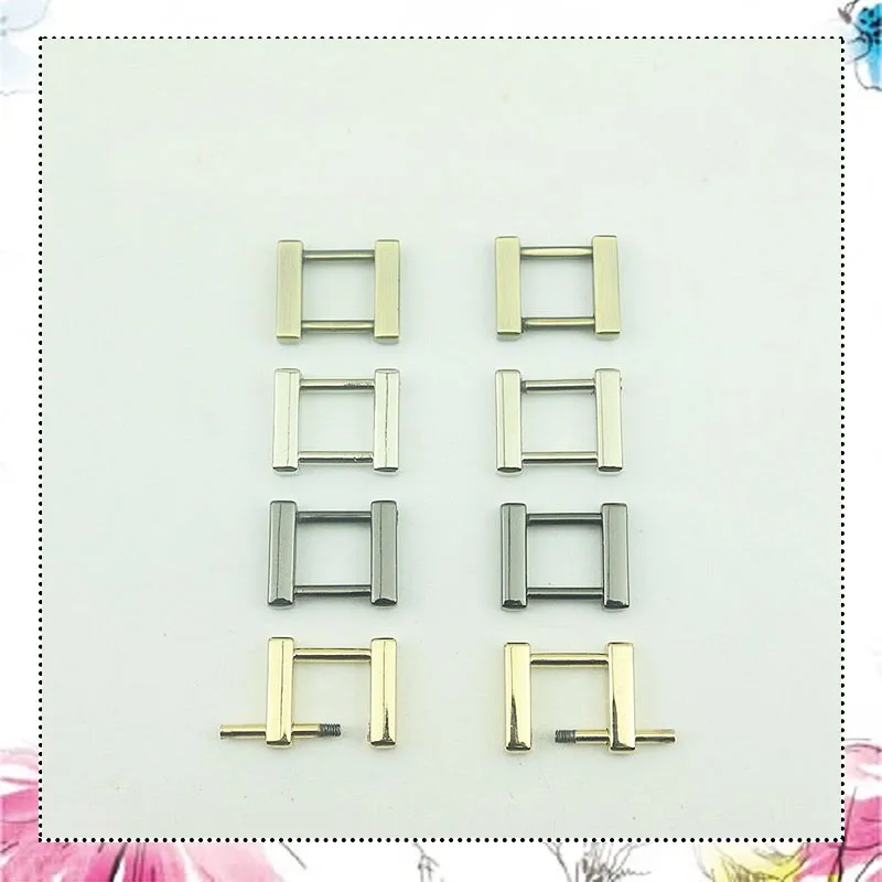 

5Pcs 13mm Metal O D Ring Luggage Hardware Removable Detachable Screws Square Metal Buckles for Bag Accessories