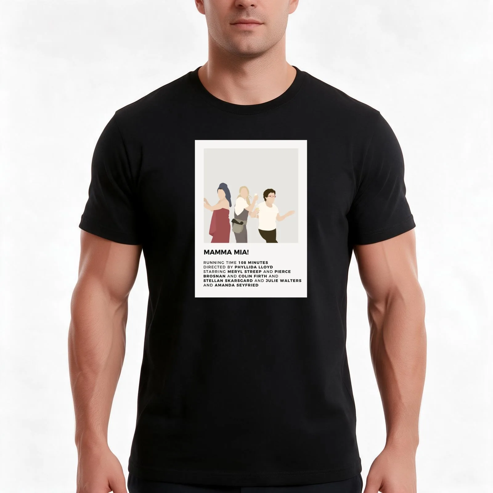 Mamma Mia Minimalist Poster T-Shirt Summer Casual Cotton Tee Oversized Streetwear Tops Vintage Graphic Print 100% Cotton
