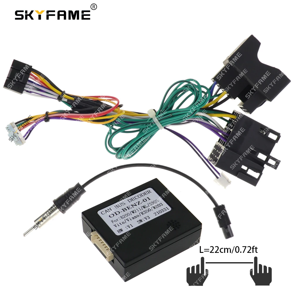 SKYFAME Car Wiring Harness Adapter Canbus Box For Benz A Class B Class B200 Viano Vito W639 Sprinter W906 W169 W245 OD-BENZ-01