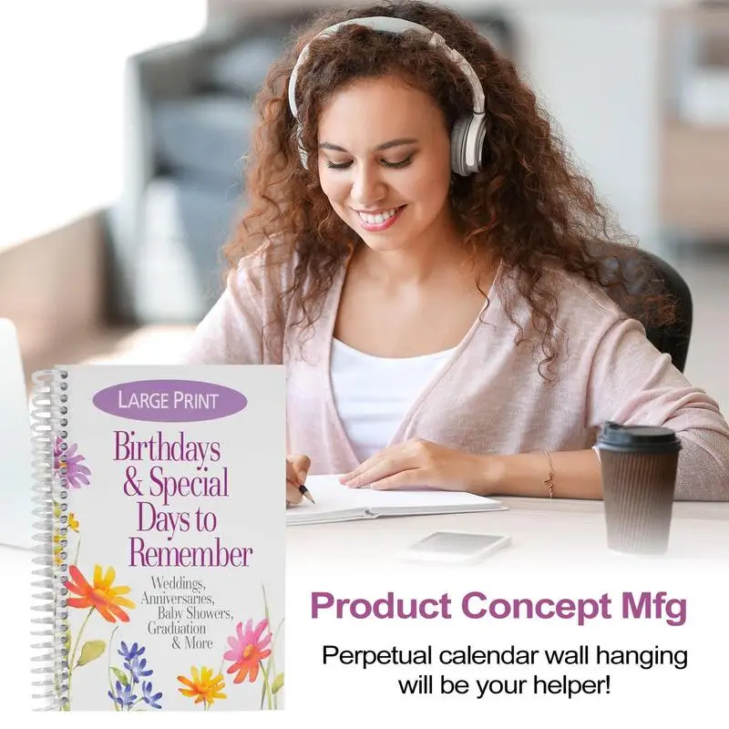 Birthday Date Tracker Book Important Date Notebook 12 Month Perpetual Calendar Festivals Reminder For Reminding Birthdays