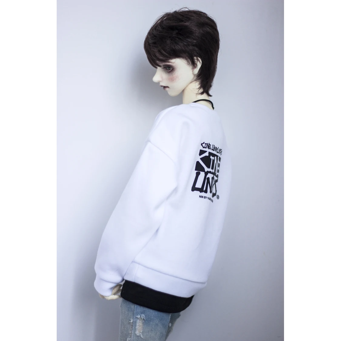 Boneca bjd casaco preto roupas esportivas com capuz para masculino 1/4 1/3 sd17 70cm 17 "24" de altura msd sd dk dz aod heduoep