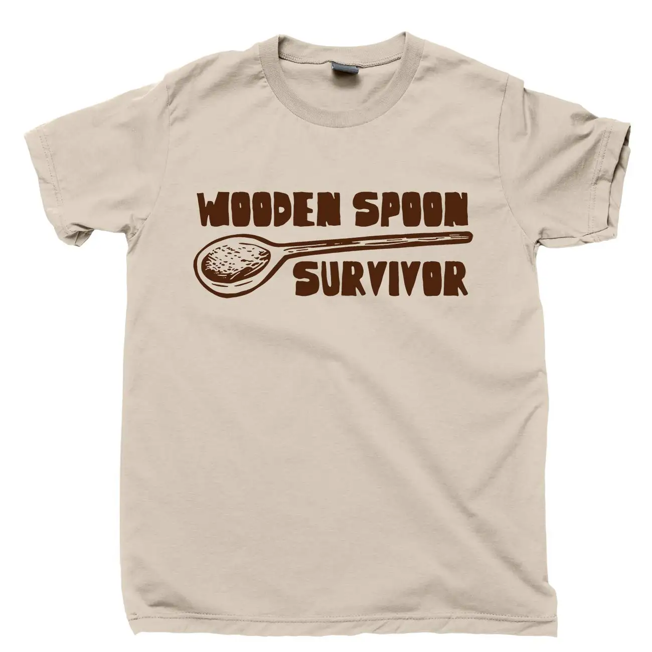 Wooden Spoon Survivor T Shirt Funny Old School Discipline Spanking Paddling Switch Tee