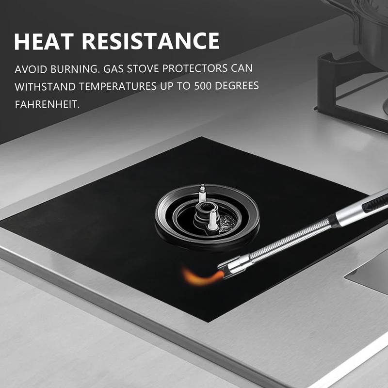 A01V-8Pcs واقيات نطاق موقد الغاز موقد حامي بطانة غطاء المنظفات طباخ يغطي قابلة لإعادة الاستخدام موقد غاز الحصير