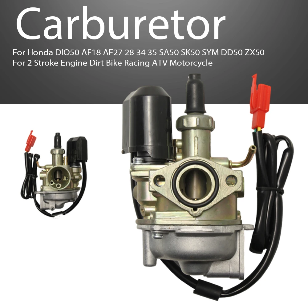 

19mm DIO50 Carburetor For Honda DIO50 AF18 AF27 28 34 35 SA50 SK50 SYM DD50 ZX50 2 Stroke Engine Dirt Bike Racing ATV Motorcycle