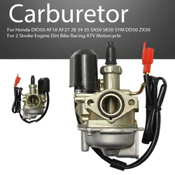 19mm DIO 50cc carburatore per Honda DIO50 AF18 AF27 AF28 AF34 AF35 SA50 SK50 SYM DD50 ZX 50 2 tempi motore Dirt Bike Racing ATV