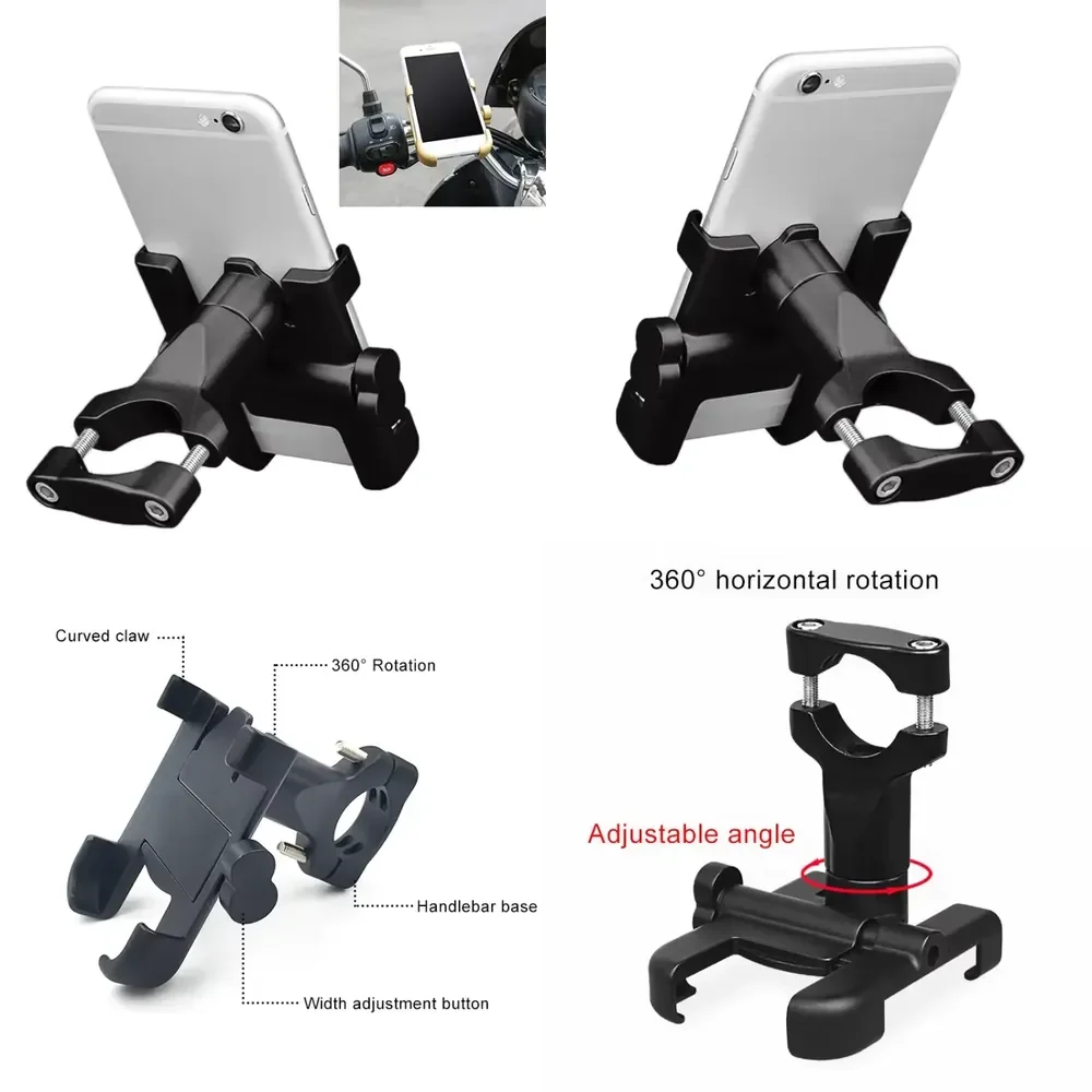 

Price Motorcycle Handlebar Aluminum Alloy Phone Bracket Suitable for 60-100mm Device