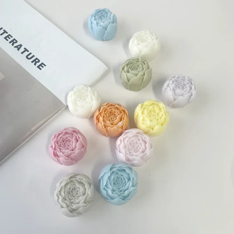 3D Flowers Silicone Candle Mold DIY Rose Ice Cube Soap Chocolate Cake Decoration Baking Mold Handmade Gypsum Resin Clay Made