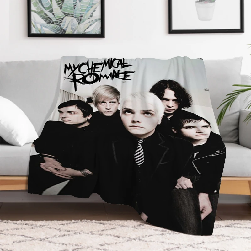 My C-Chemical Romance Blanket Punk Band Blankets Bedspread on the Bed Furry Microfiber Bedding Plush Throw Knee Throws Sofa Baby