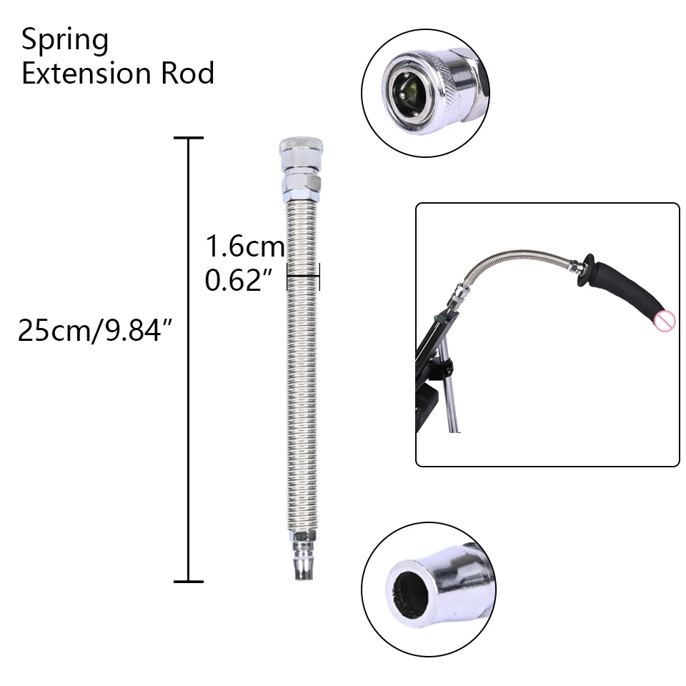 الوحش الخام تمديد قضيب ل Vac-U-قفل آلة الجنس الربيع تمديد القطب المكونات السريعة اكسسوارات آلة الاستمناء الجنس لعب #4