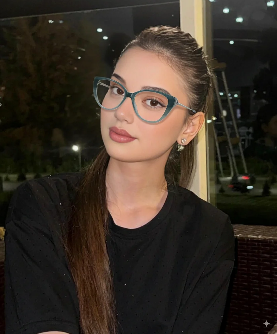 Modische Cat-Eye-Brille mit blauem Licht, eleganter, vielseitiger Rahmen aus TR-Material, stilvoll und praktisch