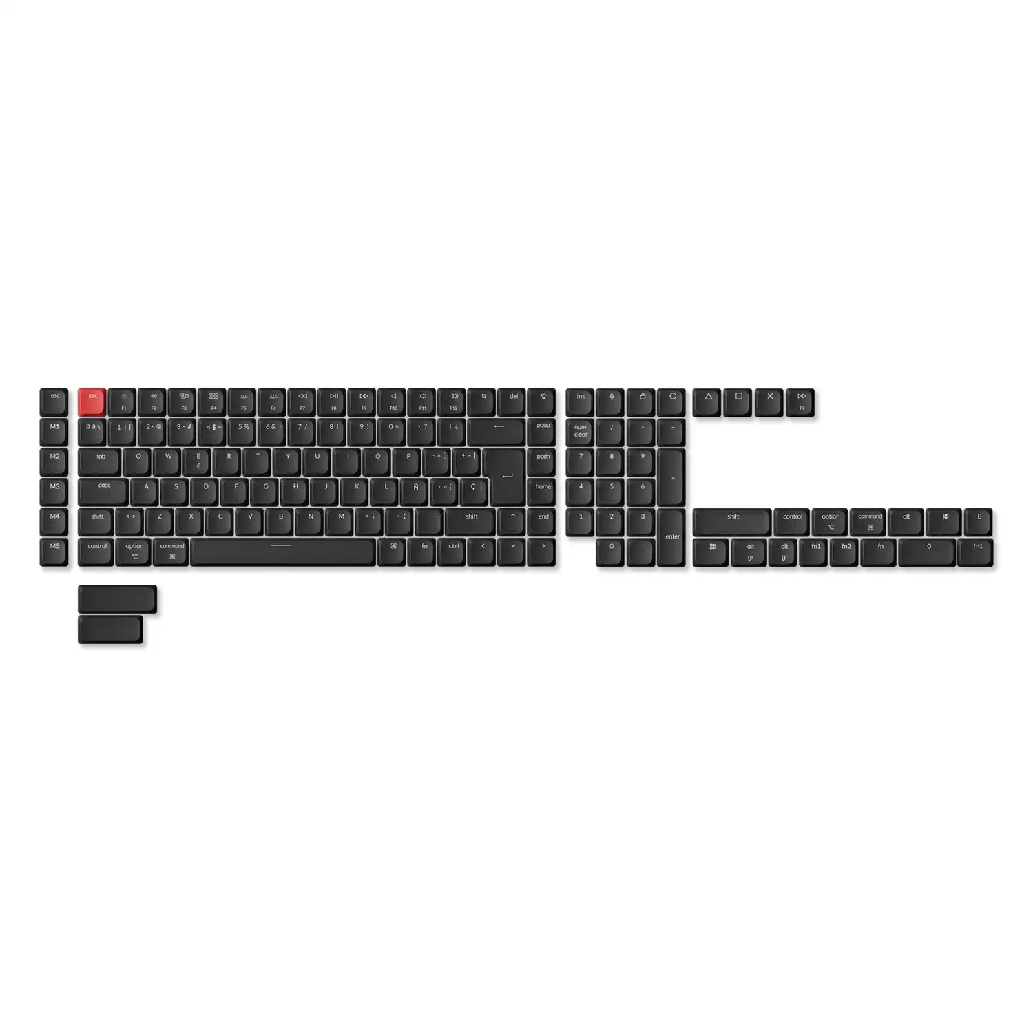 Keychron ISO baixo perfil brilhante ABS LSA conjunto completo de